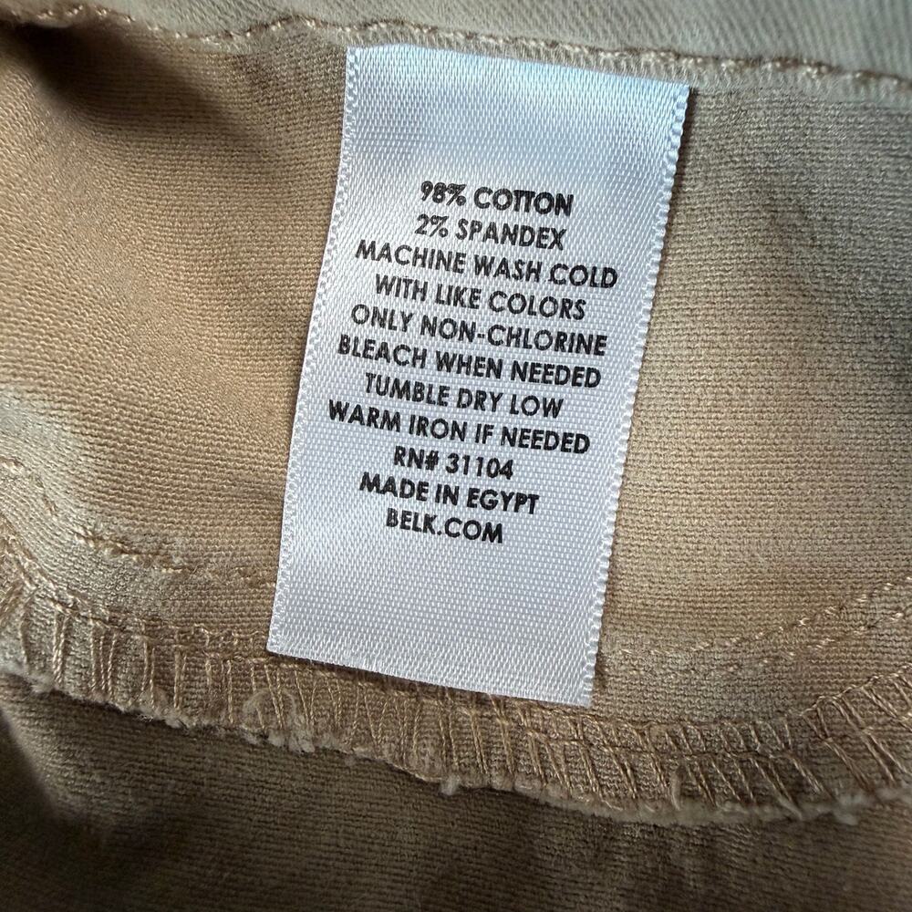 New Directions Women's 10PS Khaki Tan Pull On Skinny Stretch Pants Petite - Picture 4 of 7